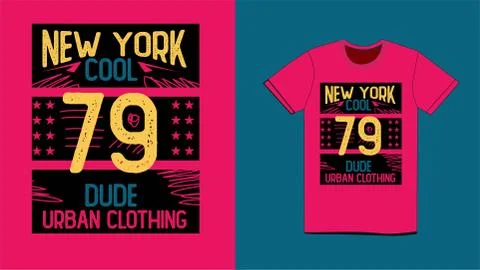 New york cool dude,t-shirt design fashion vector for men and kids wear Stock Illustration
