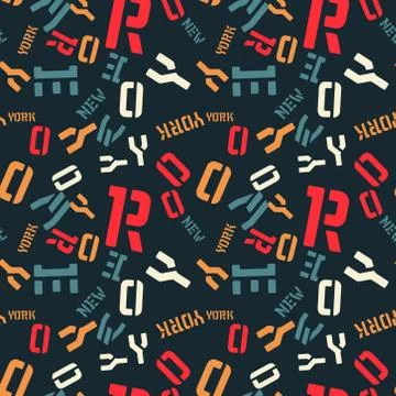 New York creative pattern Stock Illustration