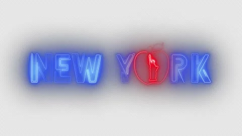 New York digital text typography. New York city name design concept. Stock Footage 280889143