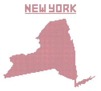 New York Dot Map Stock Illustration