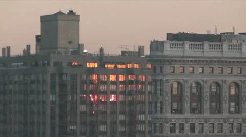 New York at dusk Stock Footage 9439677