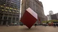 New York famous Red Cube in 4K 4k or 4k+ Resolution