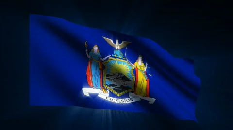 New York Flag - HD LOOP Stock Footage 628596