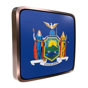 New York flag icon Illustrazione stock