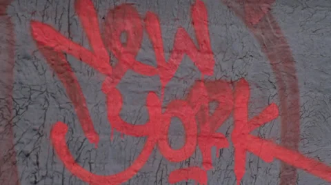 "New York" Graffiti Stock Footage 33793093