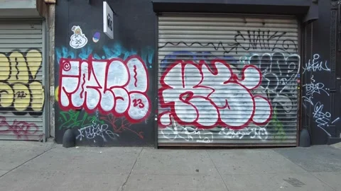 New York Graffiti Stock Footage 252139257