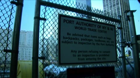 New York-Ground Zero-sign Stock Footage 1047279