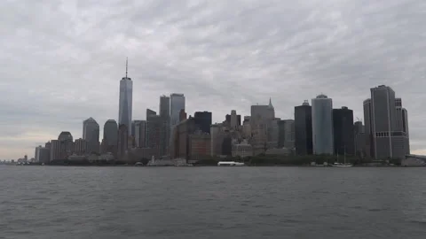 New York GVs from the sea Stock Footage 146173353