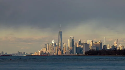 New York Harbor Views Stock Footage 147362269