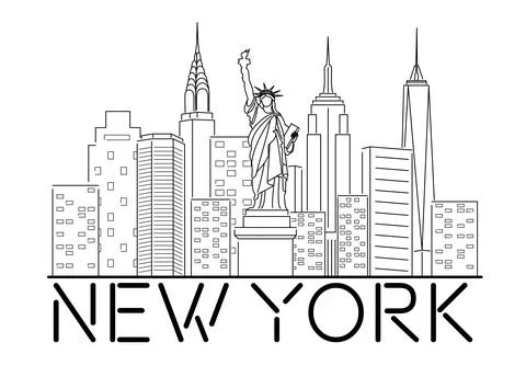 NEW YORK Stock Illustration