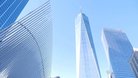 NEW YORK - JAN 15, 2017  Lower Manhattan and the Freedom Tower Stock Footage 74642092