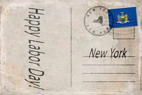 New York Labor Day Workers Parade Celebration Background Stockillustratie