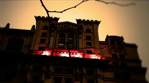 New York-Mansion Dark Stock Footage 1047117