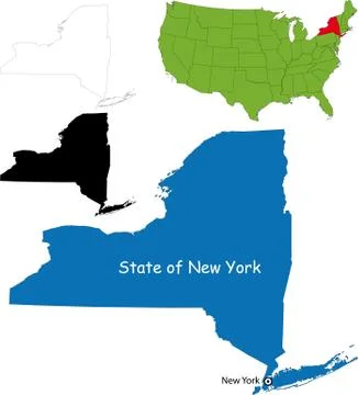 New york map Stock Illustration