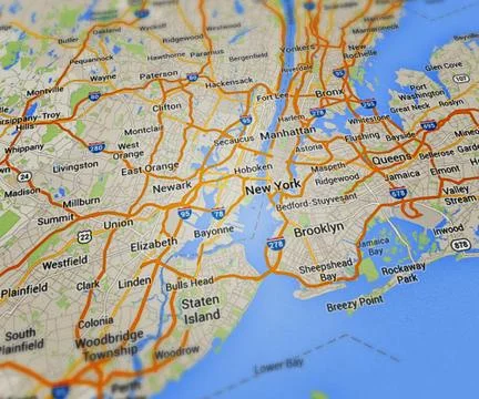 New york map Stock Illustration