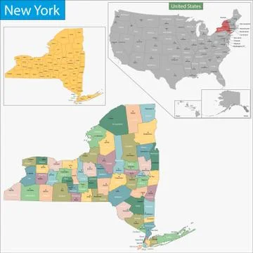 New York map Stock Illustration
