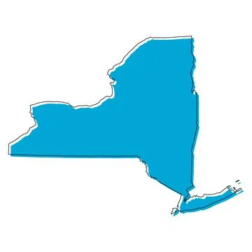 New york map shape, united states of america. Flat concept icon symbol vector Stock Illustration