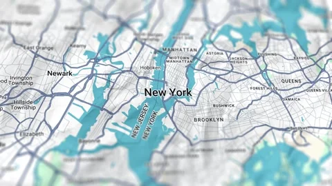 New York Map USA, Slider Shot Stock Footage 293512045