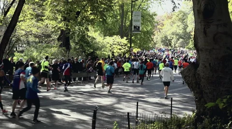 NEW YORK MARATHON 1 Stock Footage 44303400
