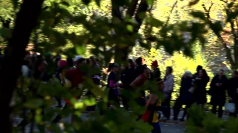 NEW YORK MARATHON slo mo Stock Footage 44302556