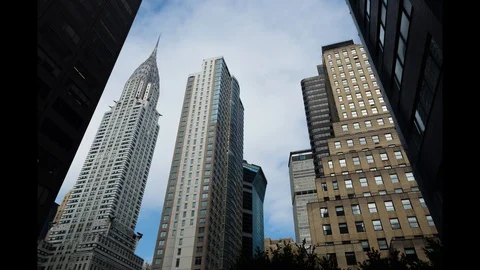 New York Midtown Business Building Timelapse Stock Footage
