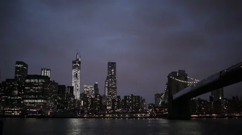 New York Night Stock Footage 49024897