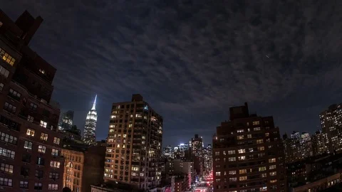 New York at Night Stock Footage 74645219