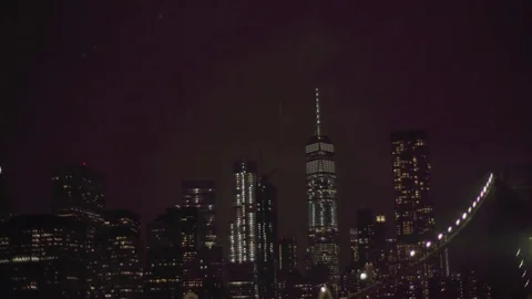 New York in the night Stock Footage 84775416