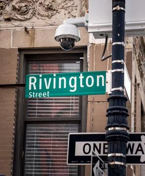 New York, NY - US - Sept 16, 2023 Rivington Street street sign in Lower Eas.. Stock Photos