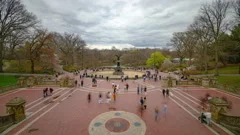 Bethesda Fountain, Central Park Hyperlap, Stock Video