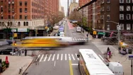 New York, Ny, Usa - Mar 30Th 2022: Timelapse Of Traffic On 10Th Ave And 23Rd St. Stock Footage