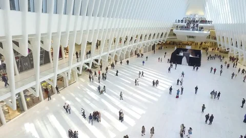 New York Oculus Interior Stock Footage 82764977