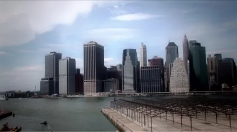 New York-pan-tilted Stock Footage 1047307