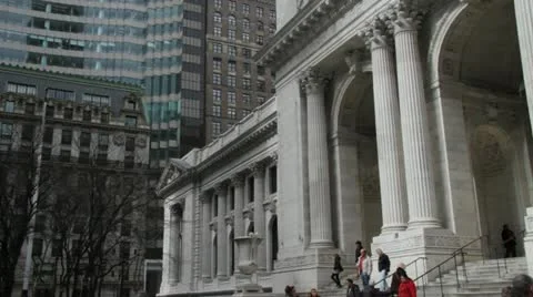 New York Public Library - Pan and tilt 1 Stock Footage 22307007