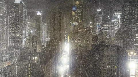 New York Rain Stock Footage 38477663
