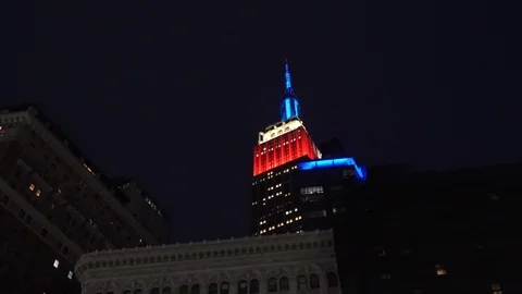 New York rooftops at night Stock Footage 119222212