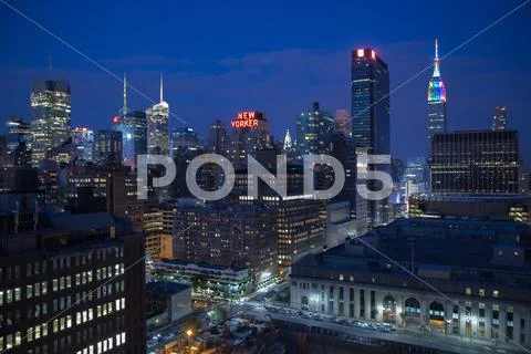 New York skyline Empire State Gay Pride Stock Photos