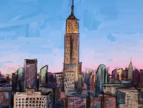 New York Skyline Stock Illustration