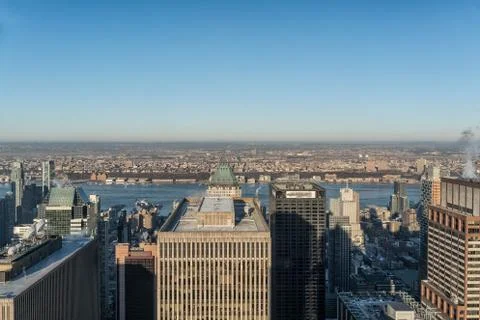 New york skyline seen from above. Stock Photos