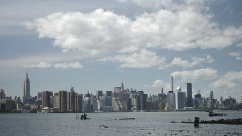 New York Skyline Timelapse Stock Footage 95652600