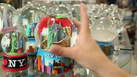 New York Snow Globe Being Shaken Stock Footage 71291706