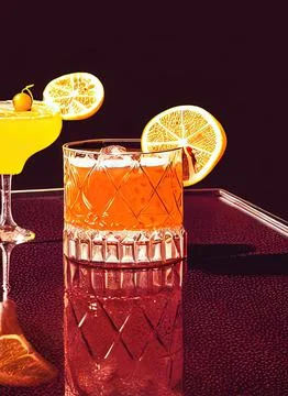 New York Sour Bar Drink. Adult Beverage Collection. Stock Illustration