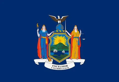 New York State Flag background Stock Illustration