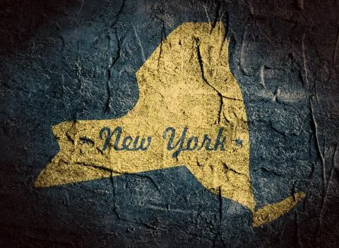New york state map Stock Illustration