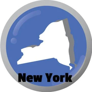 New york state map Stock-Illustration