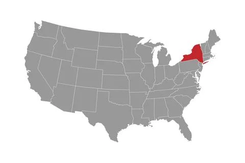 New York state map. Vector illustration. Stock Illustration