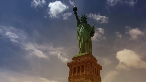 New York : Statue of Liberty, ultra hd 4k Stock Footage