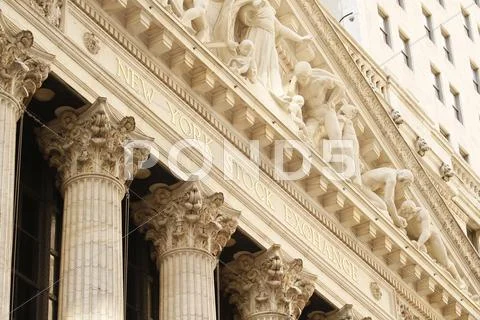 New York Stock Exchange facade Stock Photos