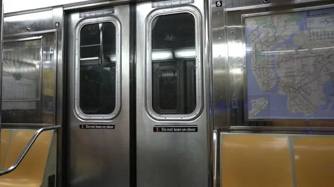 New York Subway map inside Subway car. P... | Stock Video | Pond5