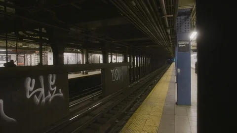 New York Subway Train 4K Stock Footage 106367142